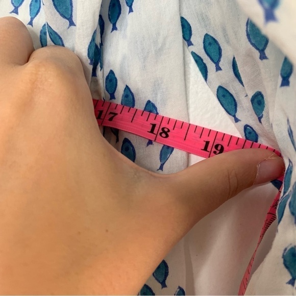 Roberta roller rabbit fish all over print blouse - Picture 6 of 7